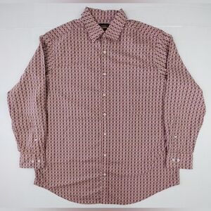 Cremieux Premium Denim Shirt Mens 2XB Multicolor Geometric Stretch NWT $69.50